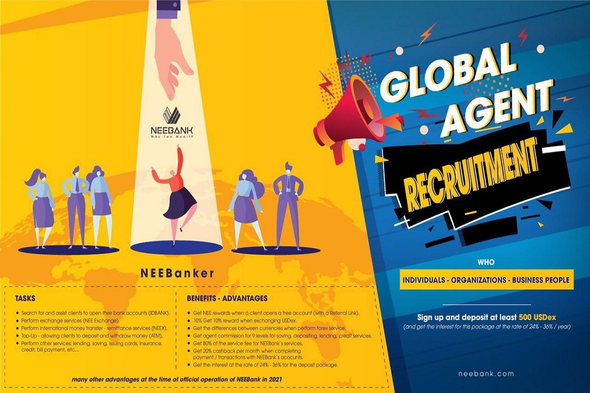Global agent recruitment NEEbank - the digital bank